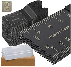 60 Tlg Multitool Sägeblätter Holz Set, Universelle Oszillierwerkzeug Zubehör, Quick Release Os…