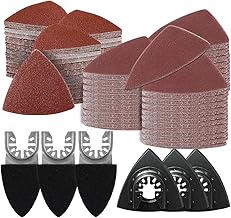 156 Multitool Schleifplatte für Delta-Schleifer, 3 finger sanding pad holder und 3 Dreieck-Schle…