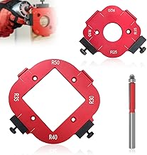 2 Stück Rot Router Jig Radius Schablone, Frässchablone Oberfräse,mit Lager-Trimmmesser,Geeigne…
