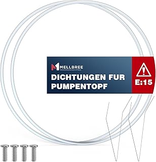 2 Set Reparatursatz Pumpentopf Dichtung 12005744 für Fehler E15 | Mellbree Ø182mm Geschirrspül…