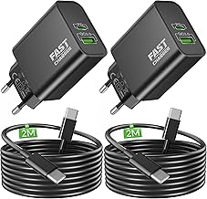 40W USB C Ladegerät, 2-Port Handy Schnellladegerät PD/PPS Mehrfach Netzteil, Kabel USBC Schnell…