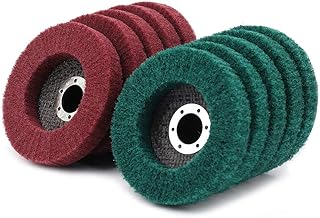 SI FANG 10 Stücke Schleifscheiben Schleifvlies 125 x 22,2 mm Polierscheibe Nylonfaser，Grobrein…