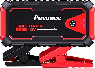 Povasee Starthilfe Powerbank, 5000A Auto Starthilfe für 12V Fahrzeuge (Bis zu 10L Benzin/8L Dies…