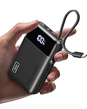 INIU 45W Power Bank, Ultra Klein 20000mAh Powerbank mit Integriertem USB C Kabel, Schnellladen Ex…