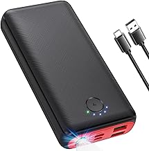 JIGA Power Bank 27000mAh 22,5W Externer Akku PD 20W USB C Powerbank mit Taschenlampe, Tragbares L…