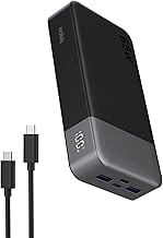 NOBIS 65W Power Bank 20000mAh, Power Bank USB C*2 (In/Out) & USB-A*2,Powerbank Schnellladefunktio…