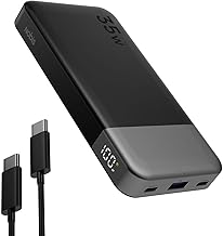 NOBIS 35W Power Bank 10000mAh, Externer Akku mit Digitalanzeige, USB C Ladegerät Schnellladen PD…