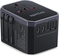 EPICKA Reiseadapter Weltweit, Universal Reisestecker Adapter 30W, Internationaler Steckdosenadapt…
