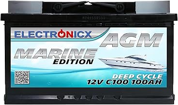 AGM Batterie 100Ah 12V – Solarbatterie für Wohnmobil, Wohnwagen, Boot, Mover – Versorgungsba…