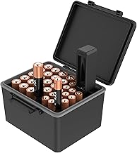 JJC AAA AA Batterie-Organizer Aufbewahrungskoffer mit Batterietester, Wasserabweisender Hartschal…