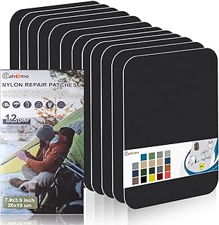 Cahomo Nylon Reparatur Patches, 12 Stück 20×10 cm Selbstklebender Wasserdichte Reparatur Patch, …