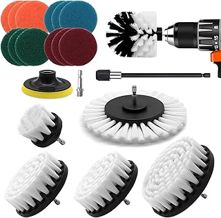 VIBRATITE Bürstenaufsatz Bohrmaschine Set, 20 Stück Bürstenaufsatz Akkuschrauber Bürste Reini…