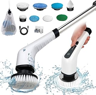 Elektrische Reinigungsbürste, Electric Spin Scrubber Schnurlos Mit 8 Austauschbaren Bohrbürsten…