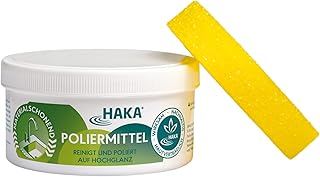 HAKA Putzstein mit Schwamm, 300 g, Poliermittel entfernt hartnäckige Verschmutzungen, poliert Ed…