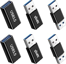 USB 3.0 Adapter Set mit 6 Teilen – Hochgeschwindigkeit Adapter für USB A Stecker, Buchse und C…