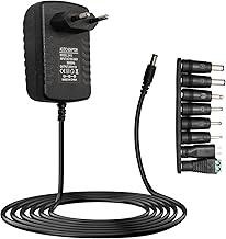 Universeller AC-DC Adapter 24V 1A Netzteil mit 8 Wechselbaren DC-Steckern, 5,5mmx2,1mm, Sicherhei…