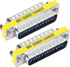 2 Stücke DB25 Stecker auf Stecker Koppler Adapter Stecker,DB25 25 Pin 2-reihig Gender Changer Se…