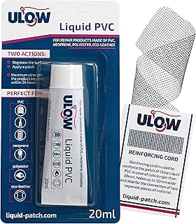 Ulow Flüssiges PVC – Reparaturset für Schlauchboote Sup Flickzeug für Pool Whirlpool Spa klebe…