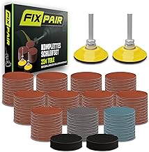 Schleifpapier Set 224 Stück 50mm für Bohrmaschine – Schleifscheiben P80-P3000 mit 2 Adaptern …
