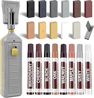 Laminat Reparaturset, Vinyl Reparaturset mit Schmelzwerkzeug, 11 Farben Hartwachs für PVC Vinylb…
