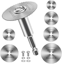 Sägeblatt Kreissägeblatt Set, 1/4″ Sechskantschaft (60mm Kurzer Schaft) HSS Kreissägeblätter …