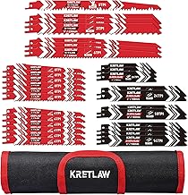 KRETLAW Säbelsägeblätter 36-teilig, Ersatzsägeblatt Set aus HCS- und Bimetall für Holz, Meta…