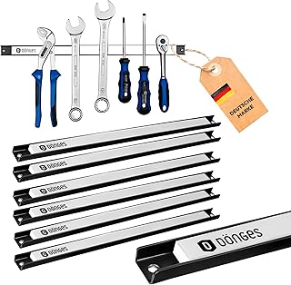 Dönges Magnetleiste 6er Set Weiß – Werkzeughalter Wand | 46cm aus Stahl | 23kg Tragkraft | Magn…