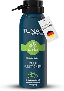 TUNAP SPORTS Multifunktionsöl – 125 ml | Spray für alle beweglichen Teile am Fahrrad | Wartung …