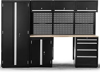 Ondis24 XL Werkstatt Komplett Set 260cm vormontierte Männerküche Werkstattrichtung modular mit …