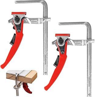 2 Stück Hebelzwinge – Ganzstahl Tischzwinge mit Hebelgriff, Schnellspanner Zwinge mit 160mm Kapa…