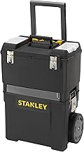 STANLEY Rollende Werkstatt, zwei separat verwendbare Werkzeugboxen, robuster Kunststoff, große S…