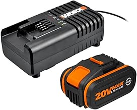 WORX Starter-Set, Lithium-Akku und Schnellladegerät WA3604, Akku 20 V, 4 Ah, Schnellladung eine …