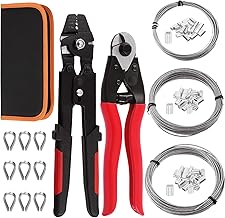 Swpeet 165Pcs Beruf Bis zu 2.2mm Drahtseil Crimpwerkzeug und Kabelschneider, Aluminium Doppel Cri…