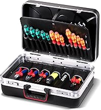 PARAT SILVER Style Werkzeugkoffer | Werkzeugkoffer leer | Robuster Werkzeugkasten aus X-ABS & Alu…