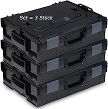 L-BOXX® 136 L-BOXX Sortimo schwarz leer 3 Stück Werkzeugkoffer Transportbox black