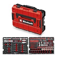 Original Einhell E-Case 121-tlg. Werkzeugkoffer KFZ (KFZ-Profi, Stecknuss-Set, Bit-Stecknüsse, I…