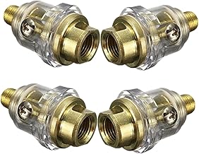 SEWACC 4-Teiliges Pneumatischer Öler Set Kompakter 1/4″ Inline-Öler Für Druckluftwerkzeuge Aus…