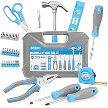 Hi-Spec Werkzeugset. Kleiner Werkzeugkoffer gefüllt mit Blauen Werkzeugen und Schraubendreher-Bi…