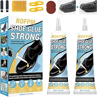 2PCS Schuhkleber, Sohlenkleber, Extra Stark Wasserfest, Professioneller Shoe Glue, Transparent/Sc…