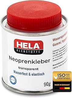 HELA® Neoprenkleber transparent – elastischer Gummikleber für Gummi, Neopren & Textilien – …