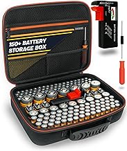 AKIELO+ Batterie Aufbewahrungsbox Mit Universalem Tester und Schraubendreher (Edition Max – Üb…