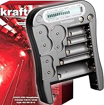 Kraftmax Batterietester V2 Professional – Universal Batterie und Akku Testgerät mit LCD Display …