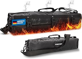 Fischer Brandschutztasche für Lithium-Akkus, feuerfeste Sicherheitsbox bis 1000°C, DIN EN ISO 6…