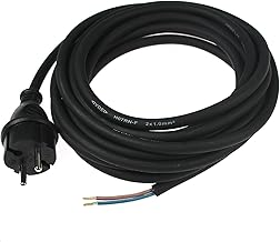 as – Schwabe Bohrmaschinen-Anschlussleitung – 3 m Gummi-Anschlussleitung H05RN-F 2×1,0mm – Kont…