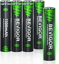 BEVIGOR AAA 1100mAh 1.2V Akkubatterien, Akku hohe Kapazität AAA NiMH wiederaufladbare Batterien,…