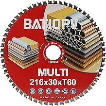 Kreissägeblatt 216 x 30 mm für Metall, Stahl & Aluminium – 60 Zähne Hartmetall Sägeblatt 21…