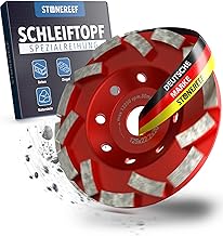 Betonschleifer [125×22.2×20] Betonfräse, Schleifteller 125mm, Estrichschleifer – Schleifscheibe …