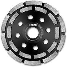HERZO Diamant Schleiftöpfe 125mm für Beton, Granit, Naturstein, Stein, Mauerwerk. Topfscheibe 1…