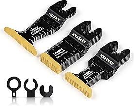 Multitool Sägeblätter, 16 Stück Titan-Beschichtete Oszillierende Multitool Zubehör für Metal…
