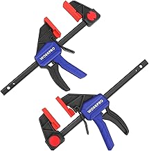 WORKPRO Einhandzwingen 2 Stück, Schraubzwingen Set 2 in 1 zum Spannen, Dehnen, Spannweite 150mm,…